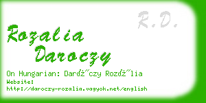 rozalia daroczy business card