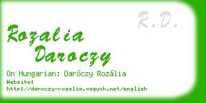 rozalia daroczy business card